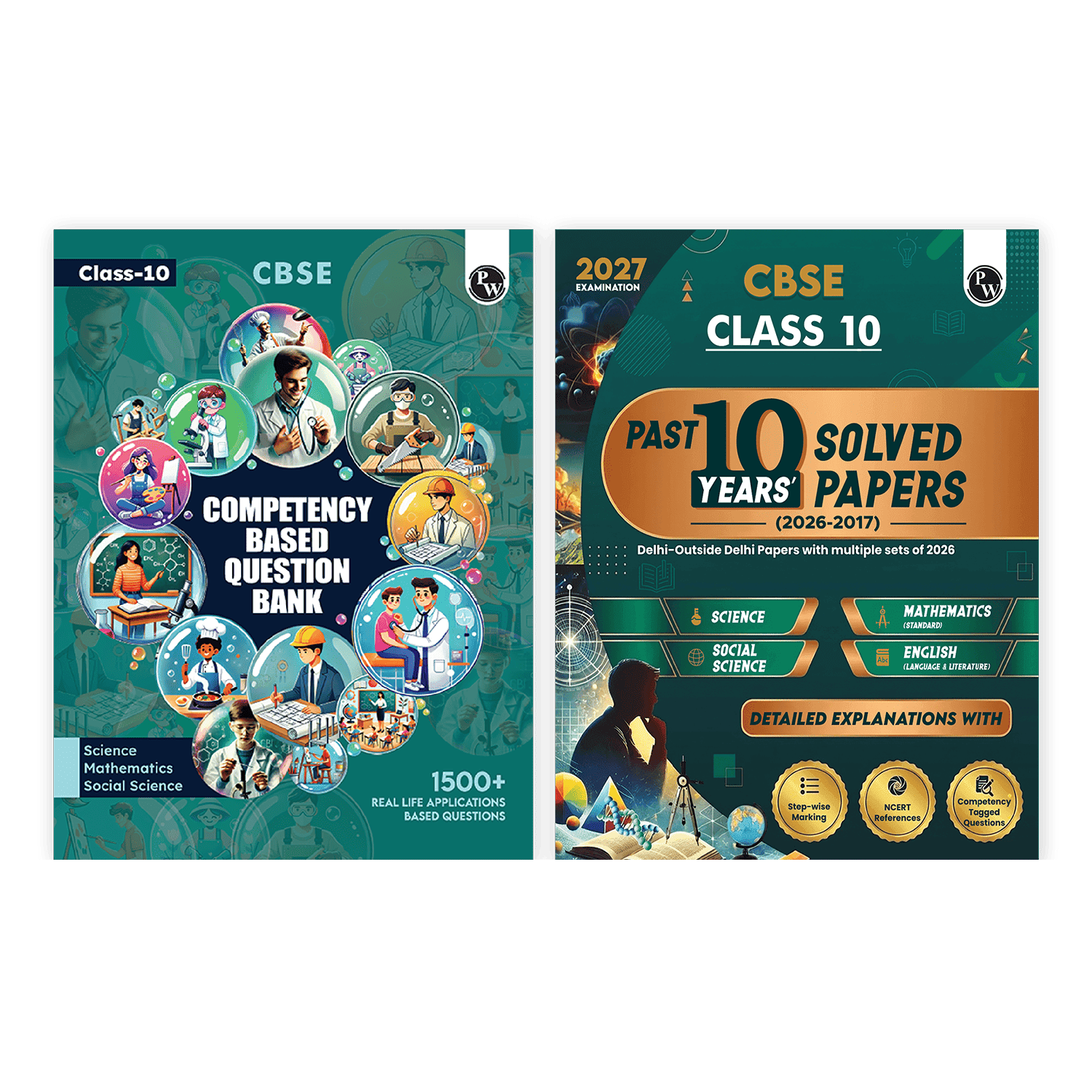 CBSE Class 10 PYQs Last 10 Years and Competency Based Questions Book (Set of 2) For 2027 Board Exams | Delhi & Outside Delhi with Multiple Sets of 2026 | 1500+ Real Life Applications Based Questions